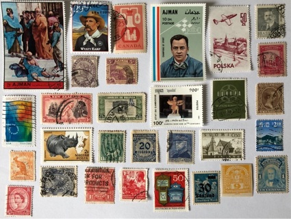 30 Stamps from around the world 