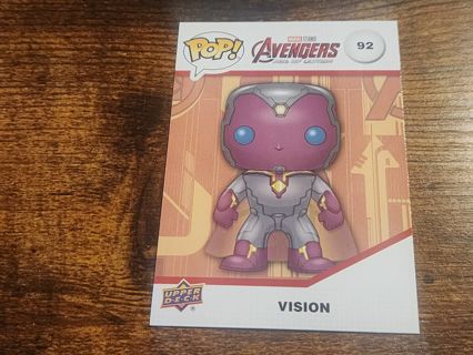 Upperdeck Funko pop marvel Vision #92