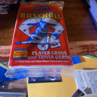 1988 score unopened pack of baseball cards 