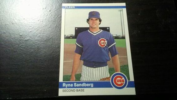 1984 FLEER RYNE SANDBERG CHICAGO CUBS BASEBALL CARD# 504