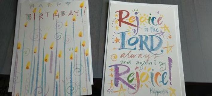 Set of 2 Religious Themed Birthday Cards