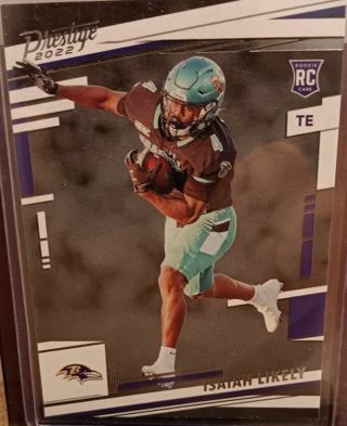 2022 PANINI PRESTIGE ISAIAH LIKELY ROOKIE RC # 340 BALTIMORE RAVENS