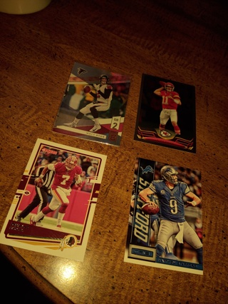 Four card lot  football all veteran quarterbacks