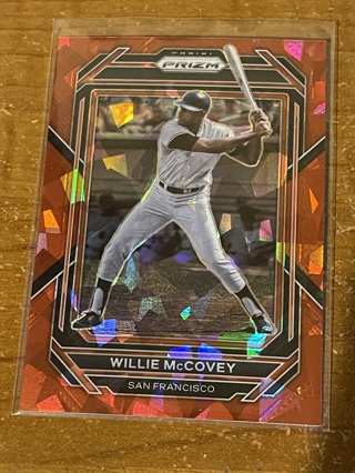 2023 Panini Prizm Baseball - RED Cracked Ice Variation - WILLIE MCCOVEY #288