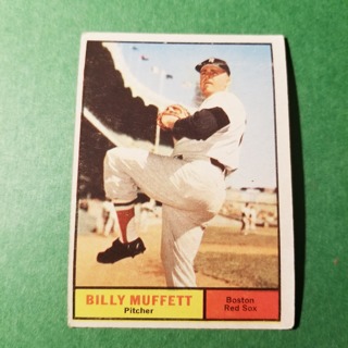  1961 - TOPPS EXMT - NRMT BASEBALL - CARD NO. 16 - BILLY MUFFETT - RED  SOX