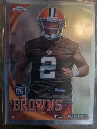 2010 TOPPS CHROME ROOKIE T.J. WARD CLEVELAND BROWNS FOOTBALL CARD# C149