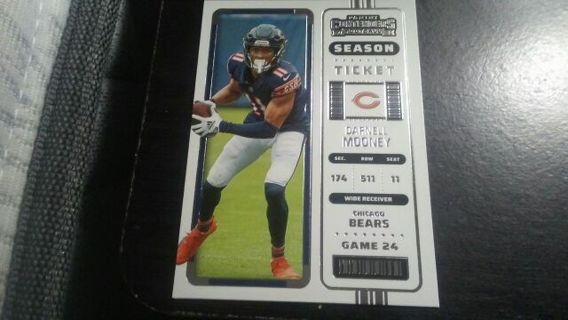 2022/2023 PANINI CONTENDERS SEASON TICKET DARNELL MOONEY CHICAGO BEARS FOOTBALL CARD# 21