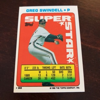 1990 Topps Super Star Sticker Back Cards - [Base] #63.11 Swindell (Fernandez 11; Walton 327) 