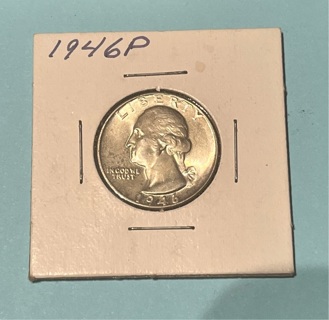 Brilliant uncirculated 1946 Silver Quarter