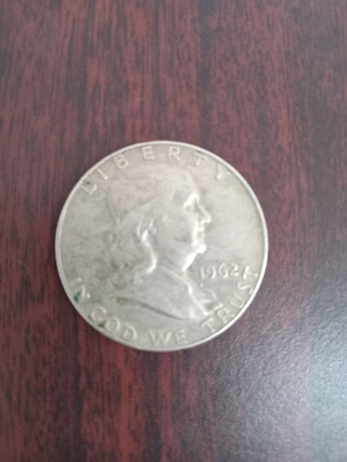 1962 Benjamin Franklin Half Dollar 90% Silver (61 years OLD)