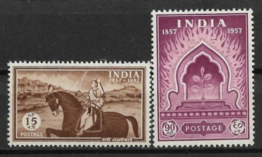 1957 India Sc289-90 Indian Mutiny MNH C/S of 2