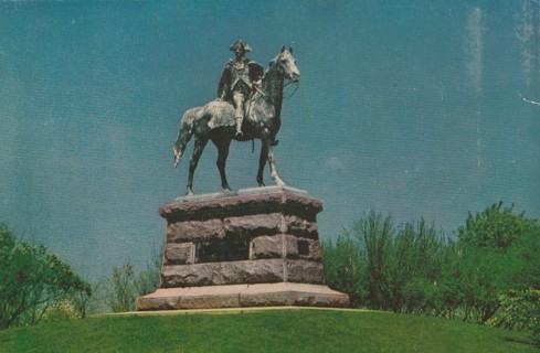 Vintage Unused Postcard: GIN: General Anthony Wayne Statue, Valley Forge, PA