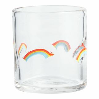 Rainbow Inlay Double Old Fashioned Glass [6 Pack]