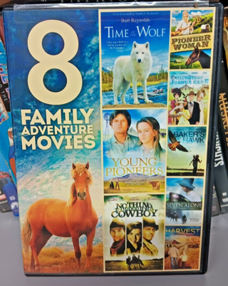 8 DVD Movie Films Family Young Pioneer Cowboy Wolf Baker's Hawk Seven Harvest
