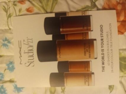 MAC Studio Fix Foundation Samples