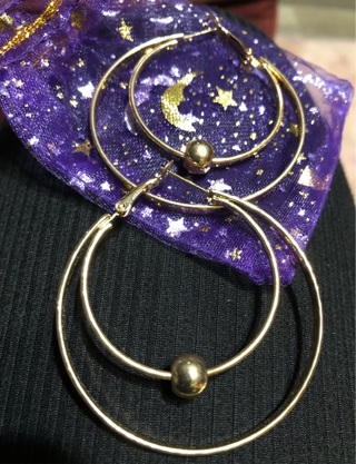 Gold toned Hoop Earrings