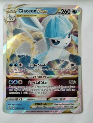 Glaceon vstar swsh 197 rare holo promo NM Pokemon