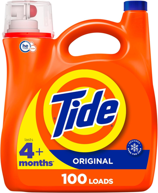 [NEW] Tide Liquid Laundry Detergent, Original Scent, HE Compatible, (100 Loads) 132 fl oz