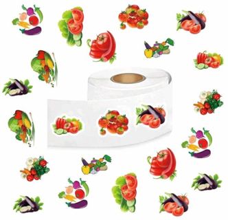 ⭐NEW⭐(10) 1" VEGETABLE STICKERS!!