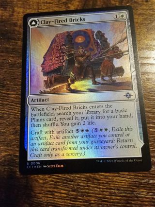 Magic the gathering mtg Clay Fired Bricks foil card Lost caverns of Ixalan