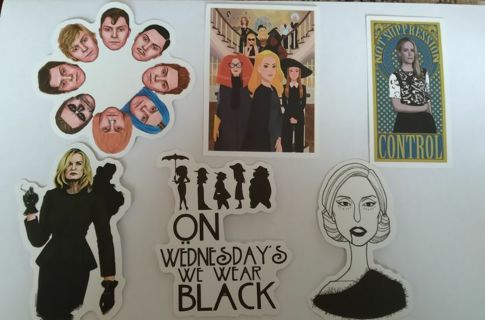 6- "AMERICAN HORROR STORY" STICKERS