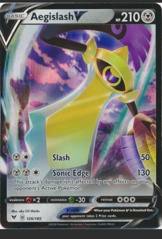 NM Ultra Rare Aegislash V Pokemon card TCG