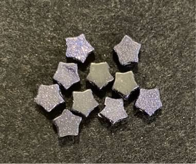 10 Blue Goldstone Star Beads