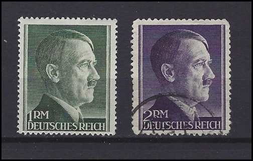 1944 Germany stamps (2), WWII, MH/U/VF, Scott #s 524-525