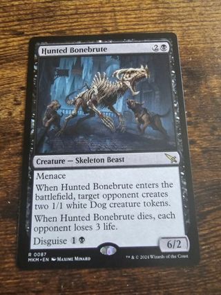 Magic the gathering mtg Hunted Bonebrute rare card Murder Karlov Manor