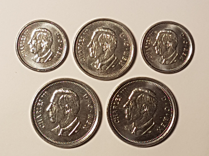 5 Coins Canada King Charles 2023 2024