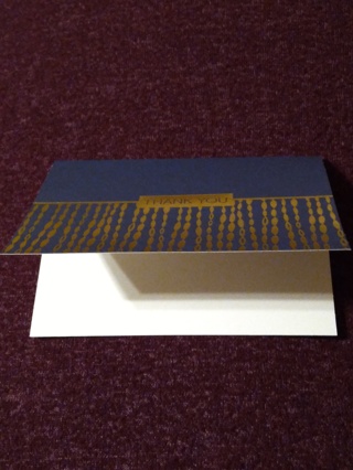 Gold Drizzle Notecard - THANK YOU