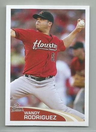 (1) 2012 Topps Stickers Wandy Rodriguez #220 Astros