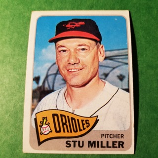 1965 - TOPPS EXMT - NRMT BASEBALL - CARD HI  NO - 499 - STU MILLER - ORIOLES - BV= $15