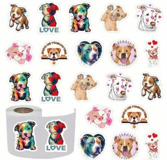 ↗️NEW⭕(10) 1" ADORABLE PIT BULL STICKERS!!⭕DOG