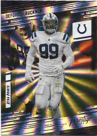 2021 PRESTIGE DEFOREST BUCKNER XTRA POINTS STAR BURST REFRACTOR CARD