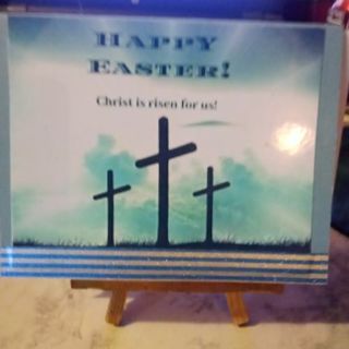 Happy Easter _ Christ Has Risen for Us - Design Blank Note Card