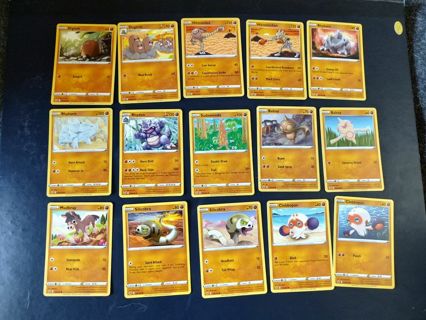 Pokemon SWSH Base Set Ground 15 Cards