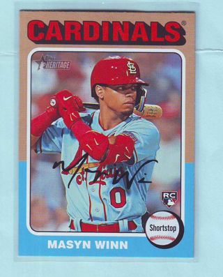 2024 Topps Heritage Masyn Winn ROOKIE Baseball Card # 284 Cardinals