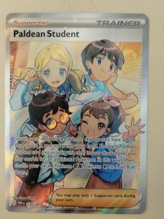 Paldean student 230/091 double rare holo nm pokemon