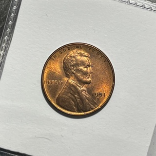 1955 S Wheat cent 