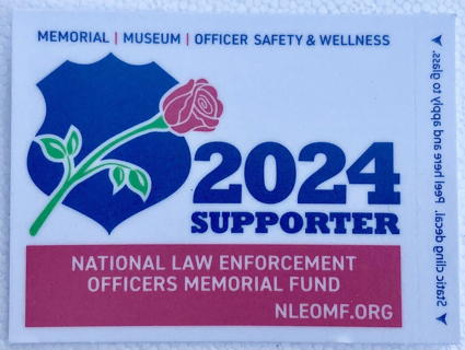 2024 NATIONAL LAW ENFORCEMENT OFFICERS MEMORIAL POLICE SUPPORTER STICKER NEW