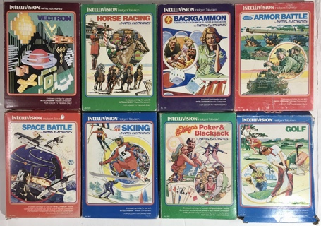Intellivision Boxed Vintage Video Game Cartridges Lot of 8 Space Battle Vectron - Store Closing Soon