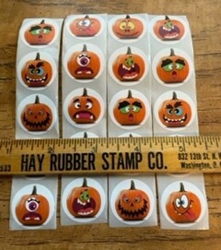 ☾☾☠ 20 BN HALLOWEEN PUMPKIN STICKERS