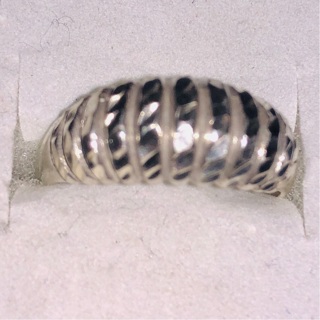 Sterling Silver Pave Ring