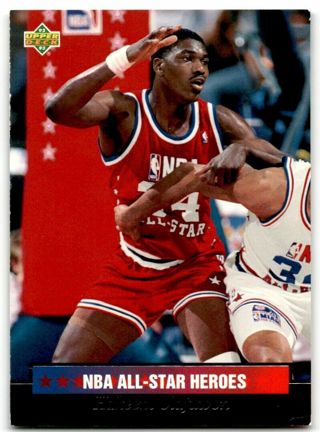 Hakeem Olajuwon - 1992/93 Upper Deck NBA All-Star Heroes #19 - MINT CARD