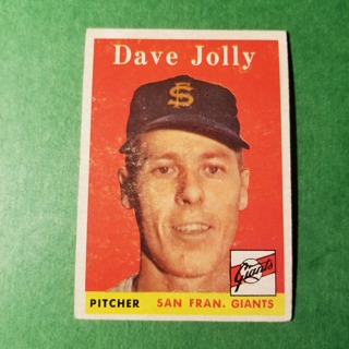 1958 - TOPPS BASEBALL CARD NO. 183 - DAVE JOLLY  - GIANTS