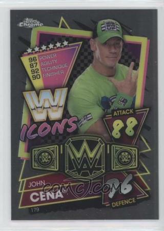 JOHN CENA 2021 WWE ATTAX TOPPS CHROME ICONS TRADING CARD