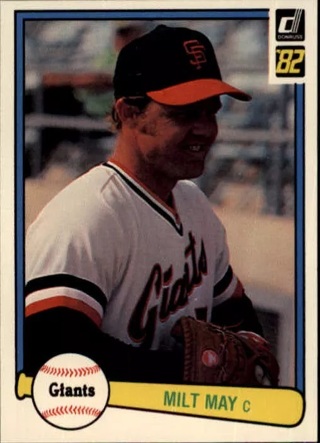 1982 Donruss San Francisco Giants Baseball Card #503 Milt May