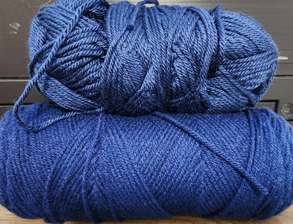 Lot of 2 - Dark Blue Yarn - total weight is 9.1 ozs