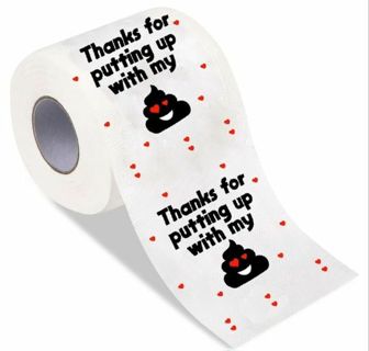 Novelty TP Toilet Paper Funny Gag Gift "Thanks for putting up with my "